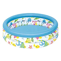 Piscina gonflabila Bestway Ocean Life 110 litri 102 x 25 cm Vinil, 102 x 25 cm, + 3 ani, 110 litri