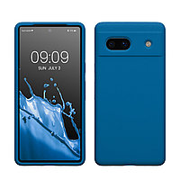 Husa Kwmobile pentru Google Pixel 7a, Albastru, Silicon, KWM000019YE026C
