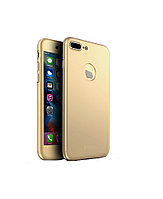 Husa Fullbody MyStyle Gold Apple iPhone 7 Plus acoperire completa 360 grade cu folie de sticla gratis