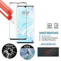 Folie protectie de sticla 9H, sticla securizata pentru Huawei P30 Pro, Negru