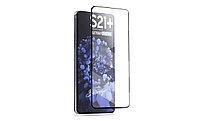 Folie de sticla securizata, compatibila cu Samsung S21, Negru-Transparenta