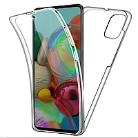 Husa Full TPU 360° (fata + spate) compatibila Samsung Galaxy A50, Transparent