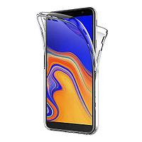 Husa Protectie 360° Fully PC & Glass (TPU + Plastic) Samsung Galaxy J4 Plus