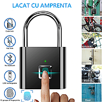 Lacat Smart cu senzor de amprenta MyStyle, 10 amprente, rezolutie 508 DPI, baterie 3.7V 80 mAh