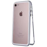 Pachet Valentines Day, Doua Huse Apple iPhone 8 Magnetice Full Cover Silver, cu spate de sticla securizata