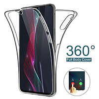 Husa protectie compatibila cu OPPO A52 PC & Glass -360°, fata si spate, transparenta