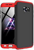 Carcasa Samsung Galaxy S7 Edge, MyStyle, 360° 3in1 Negru-Rosu