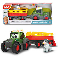 Tractor Dickie Toys, Happy Fendt Animal Trailer, 30 cm