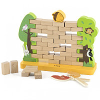Joc de blocuri de constructie din Lemn, 46 piese, Viga Toys