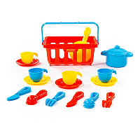 Cos cu set de vase, Top Chef, 25 elemente, Polesie, Wader