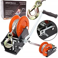 Troliu manual cu manivela KraftProfesional KD1313, 3500lbs 1588kg