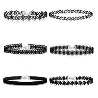 Set 6 choker OEM, Catifea, Negru