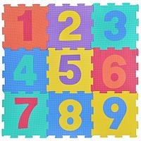 Covoras tip Puzzle cu Litere Eba®, Spuma Multicolor, 9 Placi, 31.5 x 31.5 cm