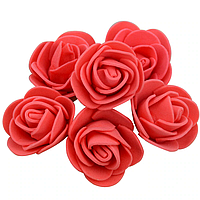 Set de 100 trandafiri de spuma, de 3 cm, rosu