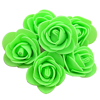 Set de 100 trandafiri de spuma, de 3 cm, verde