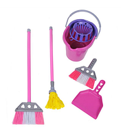 Set Gospodarie cu Galeata si Mop pentru Copii 5 piese +3 ani