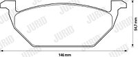 JURID 571985JC Jurid White Low Dust set placute frana,frana disc