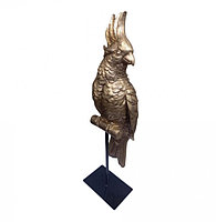 Statueta "Papagal" aurie pe stand metalic ,H 42cm