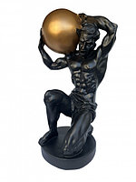 Sculptura decorativa Titan,statueta moderna barbat cu glob H 42cm