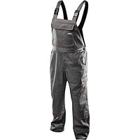 Pantalon cu pieptar de lucru gri nr.S/48 Neo Tools 81-430-S