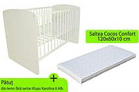 Patut KLUPS Karolina II Alb + Saltea 10 MyKids Confort II