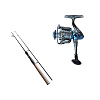 Set spinning lansetă 2.4 m 100% carbon Cool Angel Raizer și mulinetă
