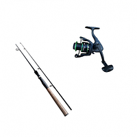 Set spinning lansetă 2.1 m 100% carbon Cool Angel Raizer și mulinetă