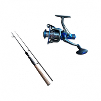 Set spinning lansetă 2.4 m 100% carbon Cool Angel Raizer și mulinetă