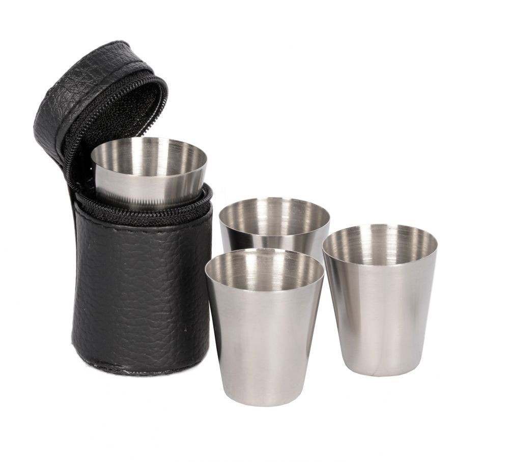 Set pahare din inox in toc - foto 1 - id-p98686291