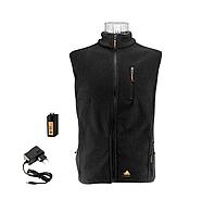 Vesta Unisex Incalzita Alpenheat, Autonomie Incalzire 2.5-7.5 Ore, Baterii Reincarcabile, Polar Moale, Negru -