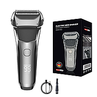 Aparat de Ras Electric Profesional BIRAI® FK-609, Shaver 8600 RPM, Trimmer, Acumulator Reincarcabil, 3 Lame flexibile, Impermeabil