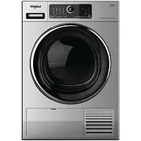 Uscator de rufe profesional Whirlpool,9 Kg,pompa de caldura,Soft Move, 6th Sense, Argintiu