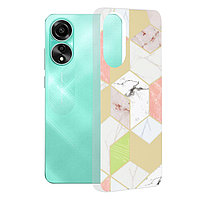 Husa de protectie telefon Marble compatibila cu Oppo A78 4G, Purple Hex - ES01803