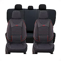 Huse scaune auto Joker cusatura rosie Dacia Logan 3