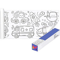 Rola hartie auto-adeziva si decupabila pentru desenat si colorat, 3m x 30 cm, Model cu masini