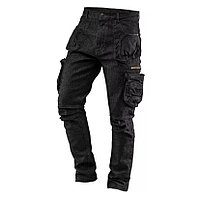 Pantaloni de lucru cu 5 buzunare, model DENIM, negru, marime XXL, NEO