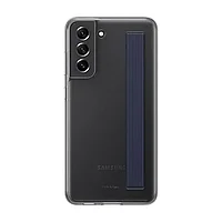 Husa de protectie Samsung Galaxy S21 FE (G990) - Clear Strap Cover, Gri inchis