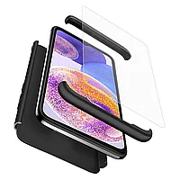 Husa GKK 360 cu folie protectie pentru Samsung Galaxy A23 4G / A23 5G, Negru