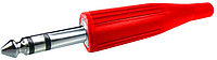 Conector Jack 6,3mm, Stereo, Tata, Rosu, Pe Cablu - 121236