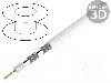 Cablu Coaxial, 1m, Cvadruplu Ecranat, 75?, Goobay, 74022