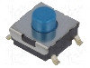 Microintrerupator, 6x6mm, Off-(on), Spst-no, Omron Ocb - B3fs-1015