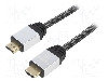 Cablu Hdmi - Hdmi, Din Ambele Par?i, Hdmi Mufa, 1.5m, Negru, Akyga - Ak-hd-15p