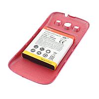 Baterie Extinsa, Compatibil Cu Samsung Galaxy S3, I9300, Rosu, 3600mah, 654689