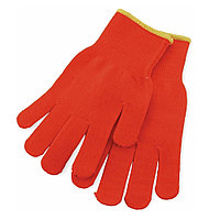 Pereche Manusi De Lucru, Tricot Fin, Marimea 7, Portocaliu Neon, Poliester, Kwb, 253213