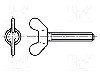 Surub M6, Poliamida, Lungime 10mm, Cap Fluture, Pas Filet {{pas Filet}}, Bossard - 1401092
