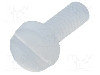 Surub M2, Poliamida, Lungime 6mm, Cap Rotund, Pas Filet 0.4, Dremec - 8g201m2x06