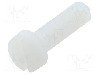 Surub M6, Poliamida, Lungime 20mm, Cap Rotund, Pas Filet 1, Dremec - 8g201m6x20