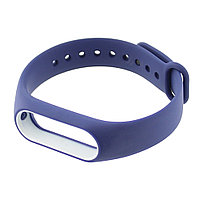 Curea Compatibila Cu Xiaomi Mi Band 2, Siliconica, Albastru Cu Alb - 650138