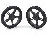 Set 2 Roti, Pololu - Pololu Wheel 60x8mm Pair - Black