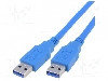 Cablu Din Ambele Par?i, Usb A Mufa, Usb 3.0, Lungime 1.5m, Albastru, Amphenol - Tcr-01512